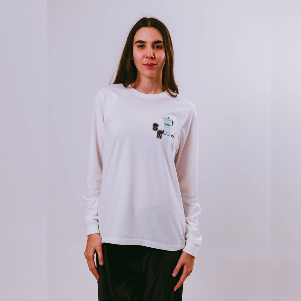Camiseta Manga Longa Off White - Coleção Expedição