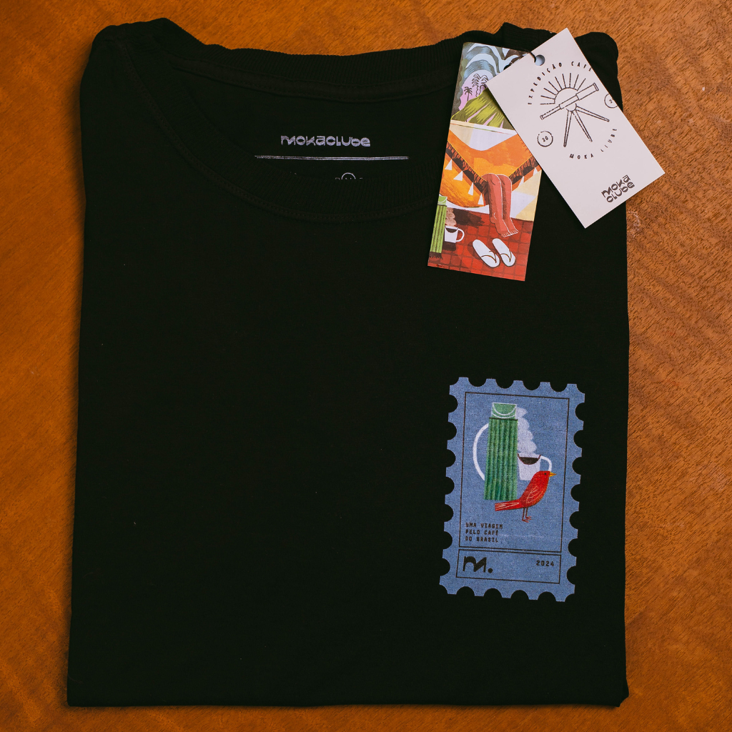 Camiseta Preta Selo - Coleção Expedição