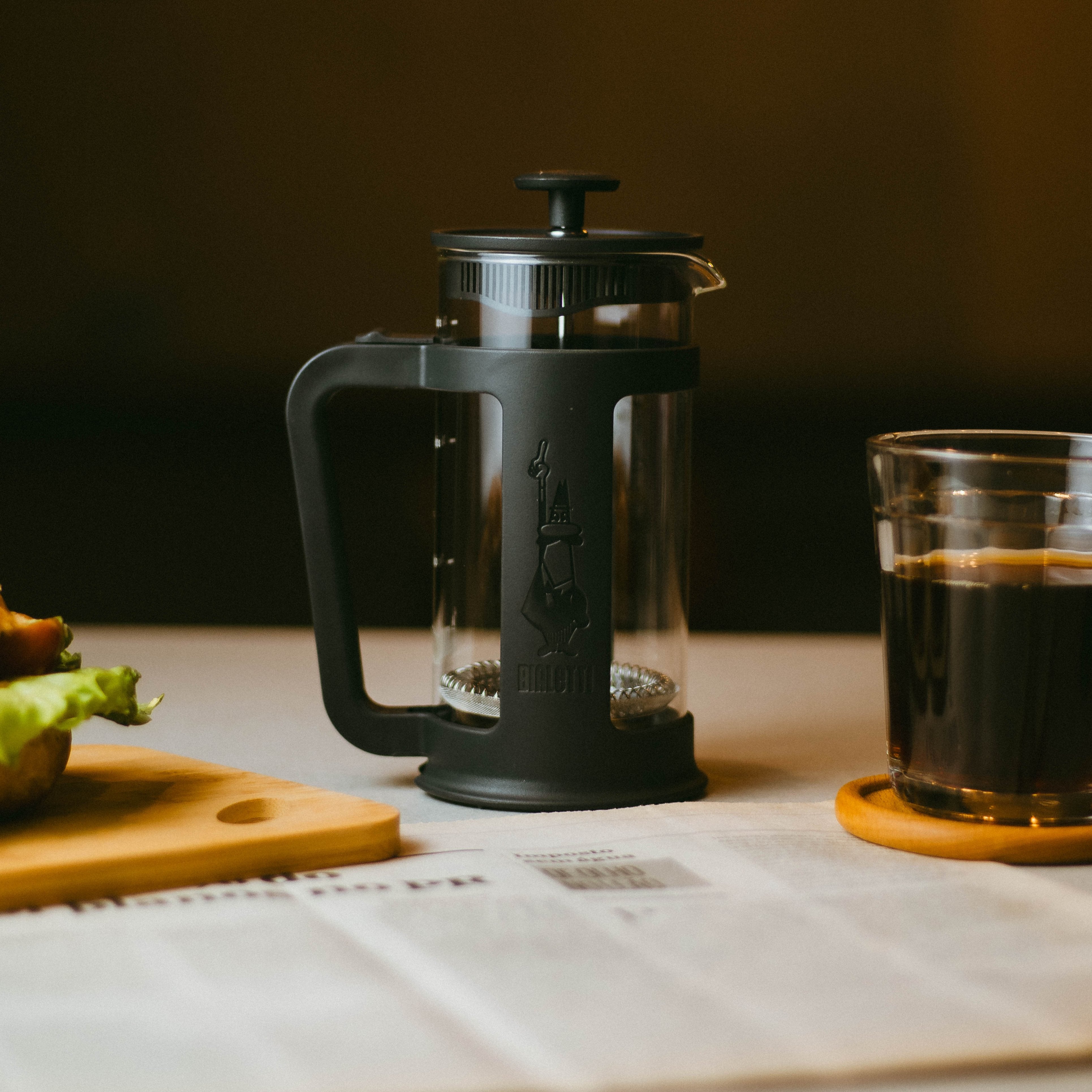 French Press Bialetti Smart 350ml - Preta + Brinde