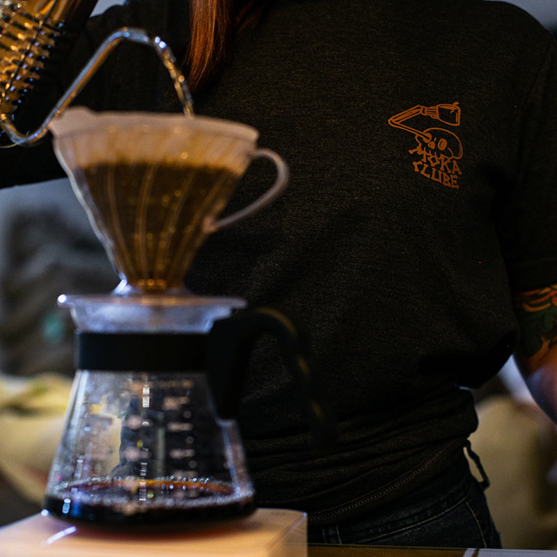 Camiseta Coffee or Death - Preta