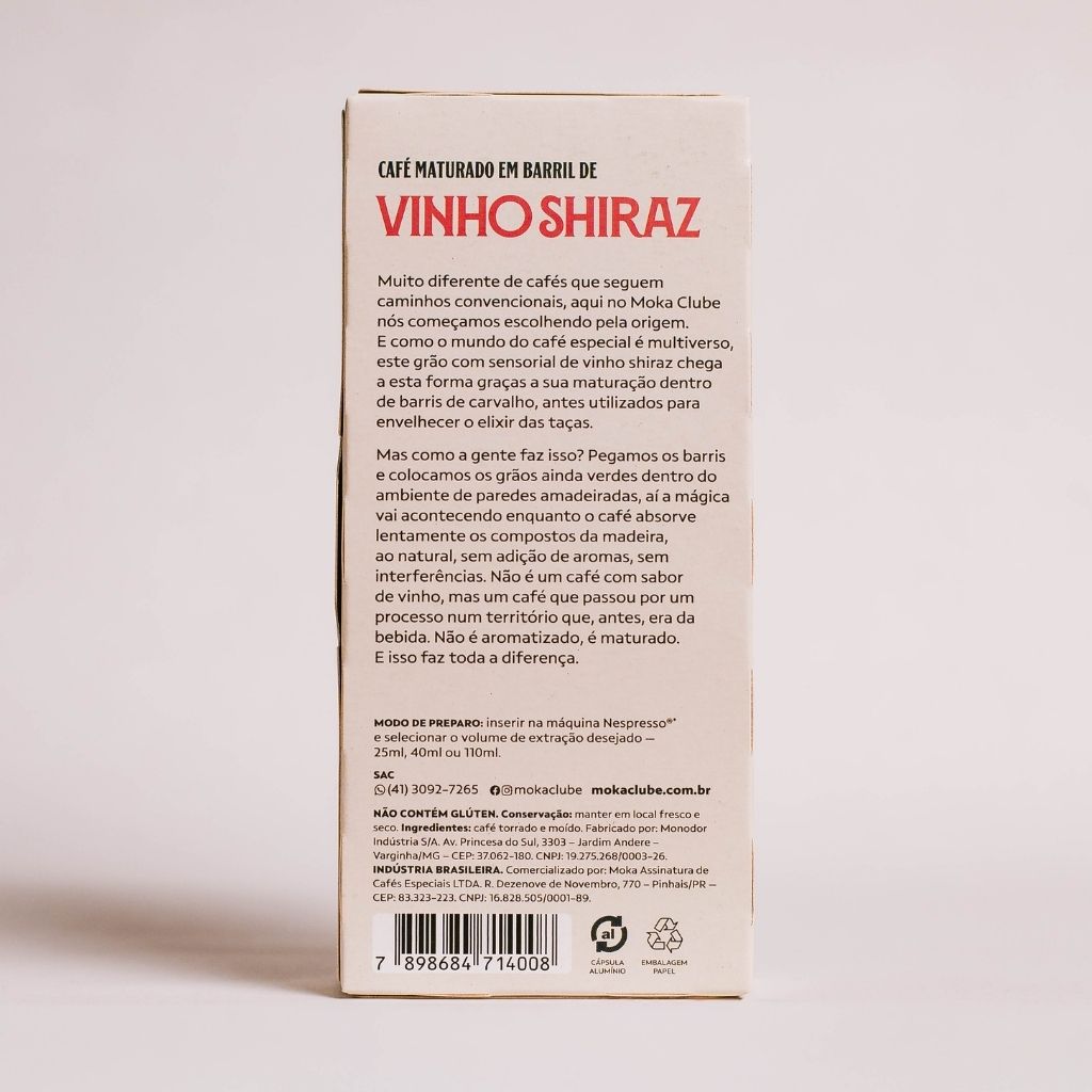 Cápsula Vinho Shiraz Barrel Aged 10un