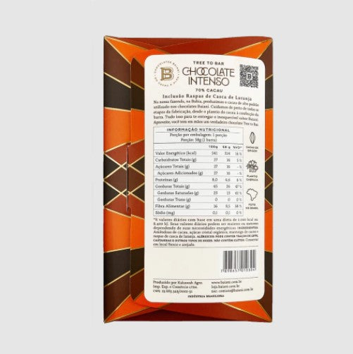 Chocolate Baiani Laranja 70% 58g