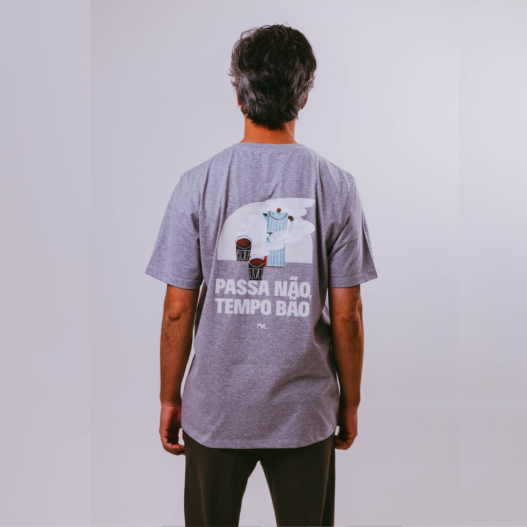 Camiseta Cinza Mescla - Coleção Expedição