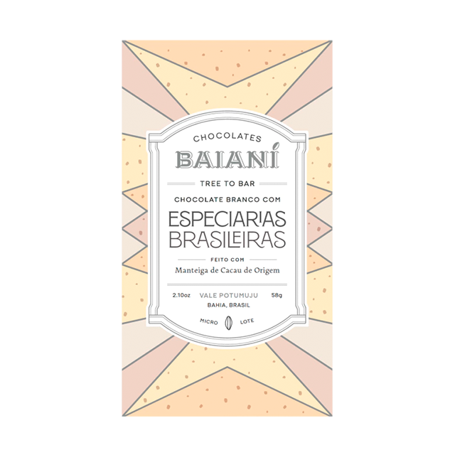 Chocolate Baianí Branco com Especiarias - 58g