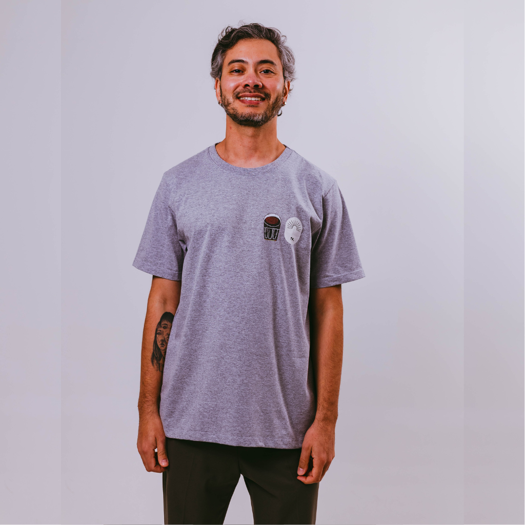 Camiseta Cinza Mescla - Coleção Expedição