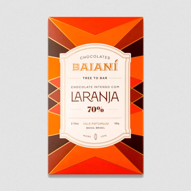 Chocolate Baiani Laranja 70% 58g