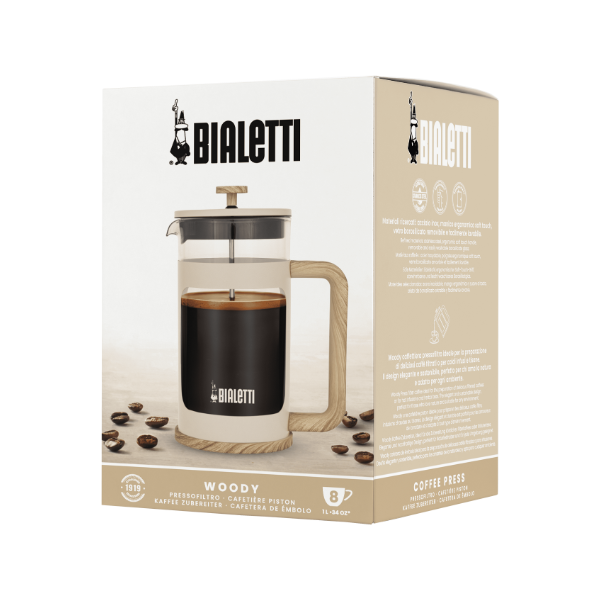 French Press Woody 1l Bege