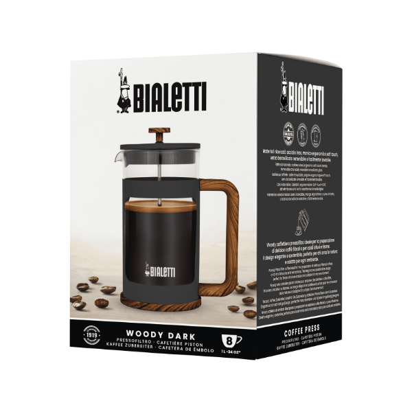 French Press Woody 1l Preta
