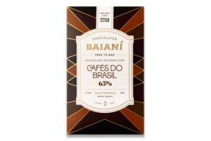 Barra de chocolate Baianí 65% cacau com café